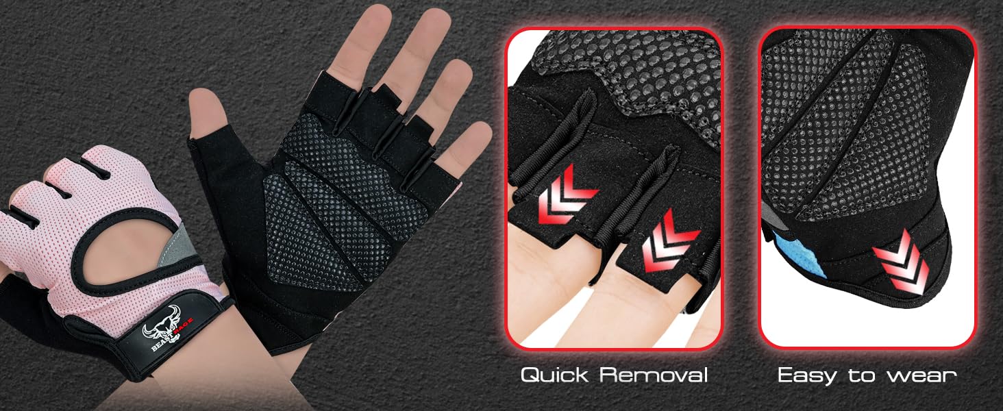 workout gym gloves breathable