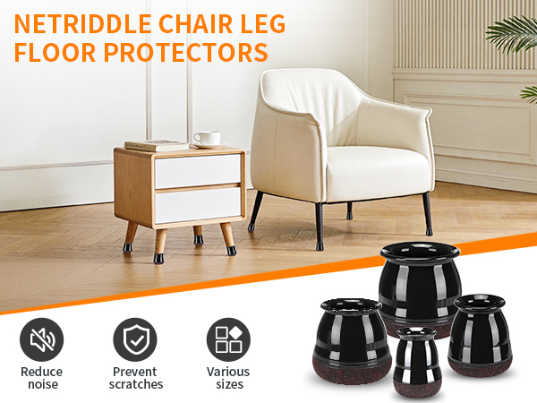 Chair Leg Floor Protectors for Hardwood Floors Furniture Feet Silicone Covers Rubber Caps Felt Pads