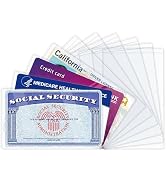 10 PCS Social Security Card Protector Sleeves,31 Mil Soft Clean Waterproof SSN/New Medicare/Credi...