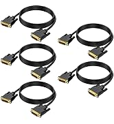 URELEGAN DVI to DVI Cable 6 Feet 5-Pack, DVI to DVI-D 24+1 Cable Male to Male Digital Video Monit...