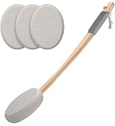 Amazerbath Lotion Applicator for Back, Feet, 4 Replaceable Pads with 1 Long Handled, Back Lotion ...