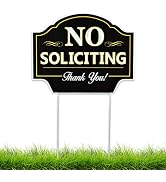 Signs Authority No Soliciting Outdoor Yard Sign for Home, House and Business | Stylish Laser Cut ...