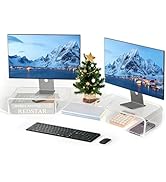 LEKETREE Acrylic Monitor Stand , Clear Monitor Stand for Desk, Computer Accessories for Home Offi...