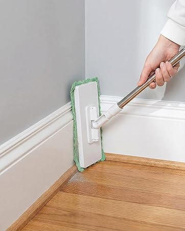 Snap Grip Mini Mop, Zero Touch Cloth Changing Mop with Automatic Push Pull Handle