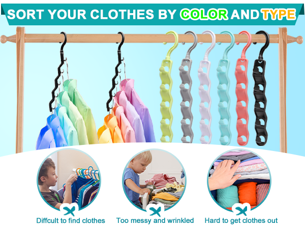 Not only can organize the clothes by type or color, also protect clothes from creases or marks