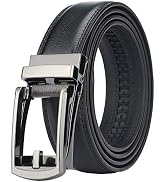 HIMI Men's Comfort Genuine Leather Ratchet Dress Belt with Automatic Click Buckle