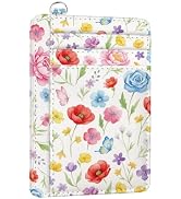 peacoblue RFID Blocking Credit Card Holder for Women - Simple Floral Branches PU Leather Slim Wal...