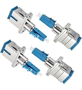 Eardion 4 Pack LC Male to SC Female Fiber Adapter, LC/UPC to SC/UPC Simplex 9/125um Fiber Optical...