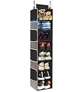 roomtalk Large-Sized Hanging Shoe Organizer 8-Shelf, Hanging Closet Organizer with 8 Side Pockets...