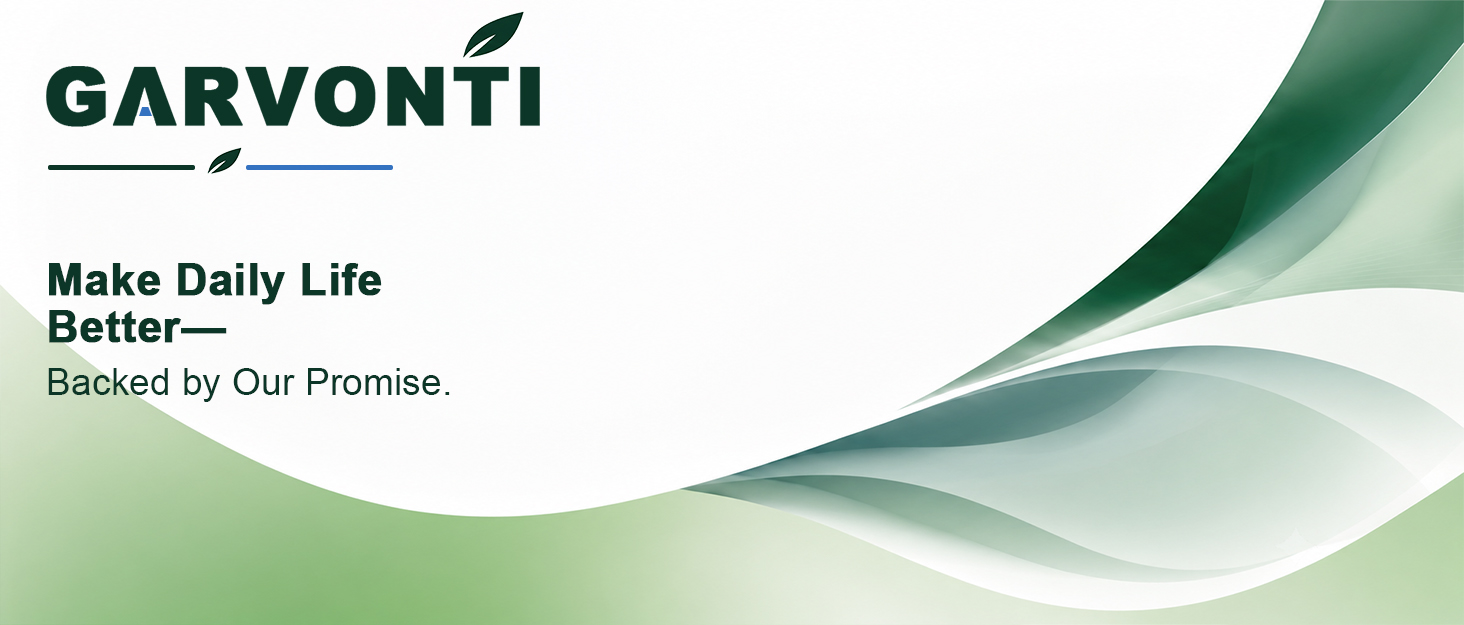 Garvonti brand logo and slogan: Make Daily Life Better—Backed by Our Promise.