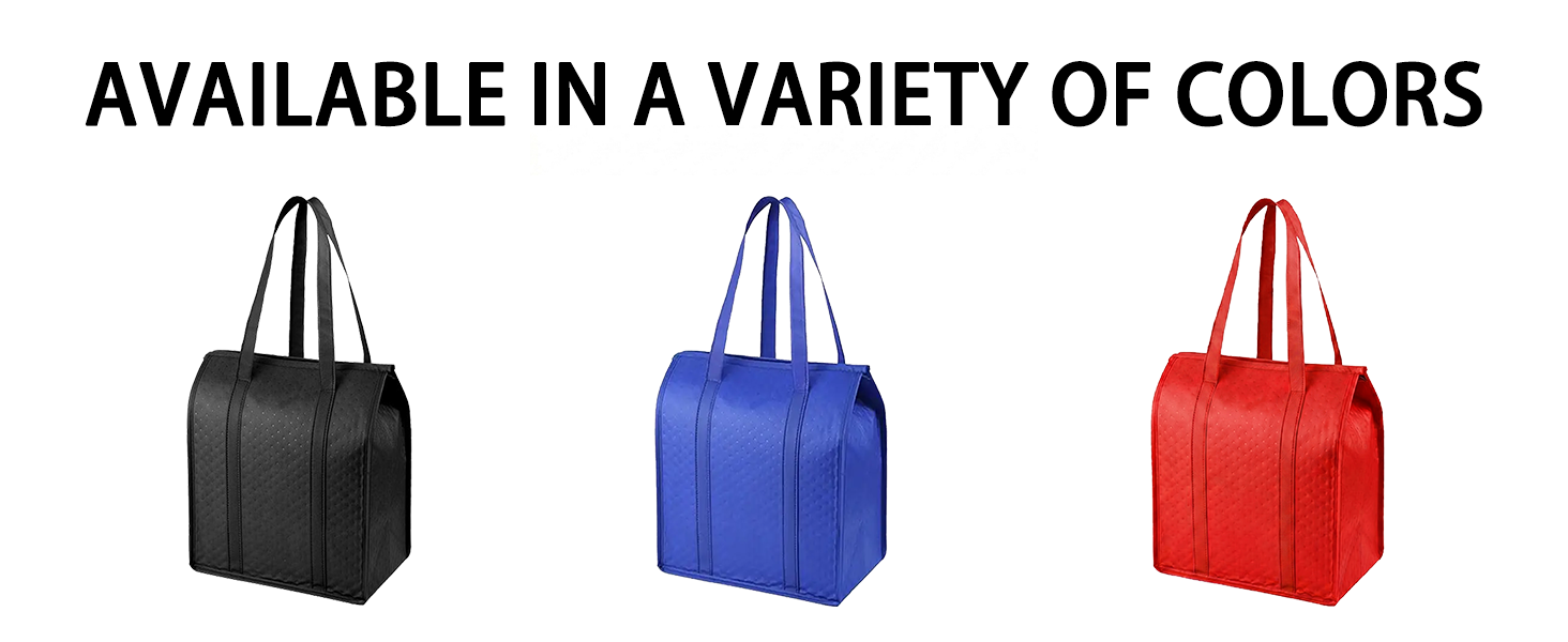 Insulated bags available in multiple colors