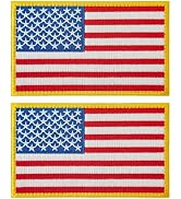 CXWLJL 2Pcs 5 * 3 Inches American Flag Embroidered Patch, Vest Size Tactical Military Morale Flag...