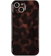 Reezaddin Aesthetic Tortoise Shell Phone Case for iPhone 15 Pro Max 6.7in,Retro Cool Girl Leopard...