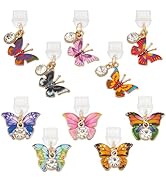 OLYCRAFT 10Pcs Type C Anti Dust Plugs 1~1.2 Inch Long Mobile Dustproof Plugs with Butterfly Penda...