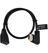 Poyiccot 8K HDMI Extension Cable, HDMI 2.1 Cable 90 Degree Right Angle 8K HDMI Male to Female HDM...