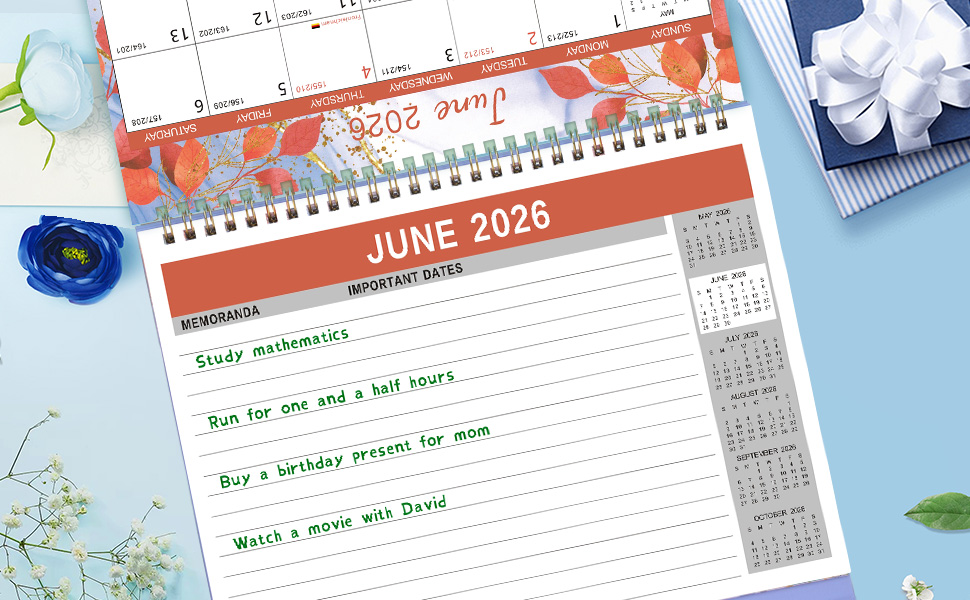 2026-2027 standing desk calendar