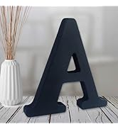 AOCEAN 6 inch Black Wood Letters Unfinished Wood Letters for Halloween Decorative Standing Letter...