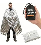 Sierra Madre Emergency Mylar Thermal Space Blanket for Survival – Waterproof Safety Shelter Retai...