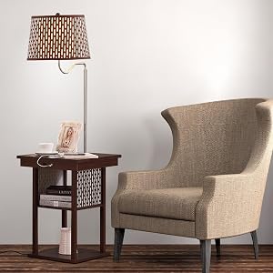 Brightech - Madison LED Floor Lamp with USB Charging Ports - Mid Century Modern