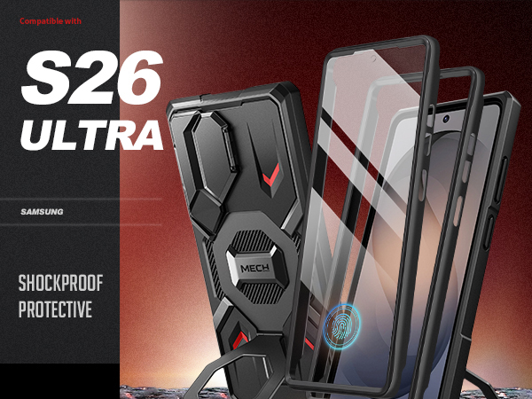 for Samsung Galaxy S26 Ultra Case with 2 Front Frames