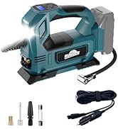 Cordless Tire Inflator Air Compressor for Makita 18V Battery, 160PSI Portable LED Light Handheld ...