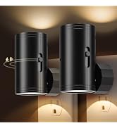 TSEXES Plug-in LED Night Lights with Motion Sensor, 0-300LM Adjustable Brightness,Nightlight Plug...