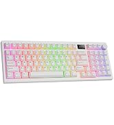 TECWARE Spectre 96% RGB Mechanical Gaming Keyboard with Customizable LCD Screen, Multi-Function K...