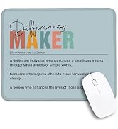THEBESTU Difference Maker Definition Non-Slip Mouse Pad with Stitched Edge, Funny Thank You Gifts...