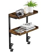 ART-GIFTREE Clamp On Desk Shelf 2-Tier, 12.5 inche Wood Shelving Unit for Office Desk/Gaming Acce...