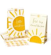 G1ngtar 24Pcs Boho Sun First Trip Around The Sun Party Favor Bags with Hippie Rainbow Little Suns...