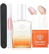 Modelones Nail Strengthener Kits 20 Pcs Nail Polish Remover Pads Cuticle Oil Pen for Nail Hardene...