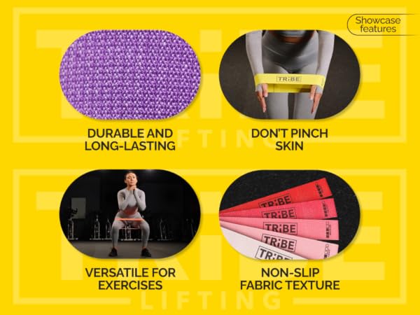 Features of Tribe Lifting Leg Resistance Bands for Working Out