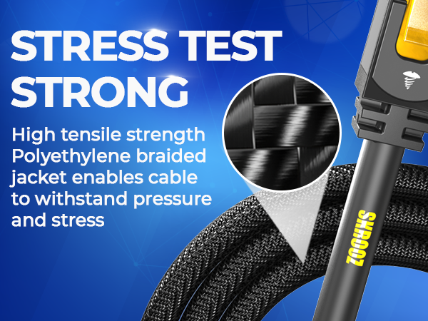 high tensile strength poly braided jacket for pressure and stress