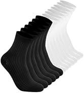 HAVE A TREE Women White Thin Socks Lightweight Casual Crew Summer Socks 3-12 Pair