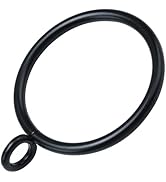 AMZSEVEN 44 Pack Curtain Rings with Eyelets, Metal Drapery Ring for Pinch Pleat Curtains, Drape R...