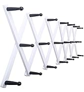 SKOLOO Accordion Wall Hanger, Modern Expandable Coat Rack Wall Mounted, Solid Wooden Wall Hat Rac...