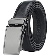 HIMI Men's Comfort Genuine Leather Ratchet Dress Belt with Automatic Click Buckle