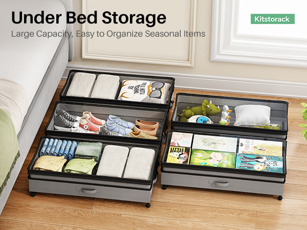 Hight-adjustable Under Bed Storage