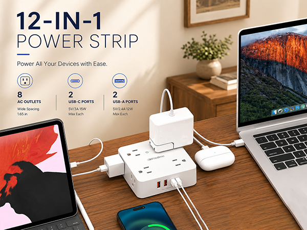2 prong to 3 prong power strip