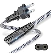 RIKOSIN 2 Prong Power Cord, 6.6FT TV Power Cable 7A 125V 18AWG Power Cable Replacement for PS5, P...