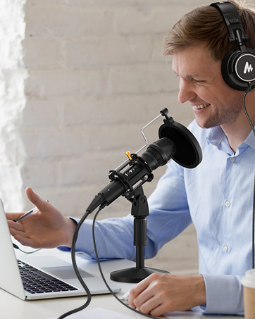 HD300T xlr mic with headphone