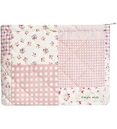Sunwel Fashion Cute Quilted Makeup Bag for Women Girls Floral Coquette Aesthetic Cosmetic Bags