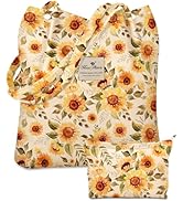 Miss Adola Aesthetic 2 Pack Corduroy Tote Bag - with Makeup Pouch Bag for Women Reusable Grocery ...