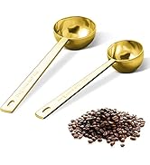 Premium Coffee Scoop Set, Set of 2, Metal Stainless Steel Long Handle Coffee Scoop, Measuring Cof...