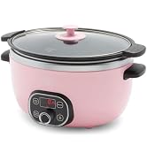 GreenLife 6QT Slow Cooker, Non-Toxic PFAS-Free Ceramic Nonstick Removable Interior Bowl, Programm...