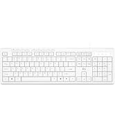 Rii RK907 Ultra-Slim Compact USB Wired Keyboard for Mac and PC,Windows 10/8 / 7 / Vista/XP(White)