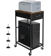 YBING Computer Tower Stand PC Tower Stand with Storage Drawer Mobile CPU Holder Stand with Caster...