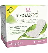 Organyc 100% Certified Organic Cotton Inside and Out Folded Panty Liner, Ultra Thin, Light Flow, ...