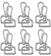 12Pcs Swivel Snap Keychain Hook for Crafts,Metal D Ring Swivel Lobster Clasp Swivel Clasps Claw L...