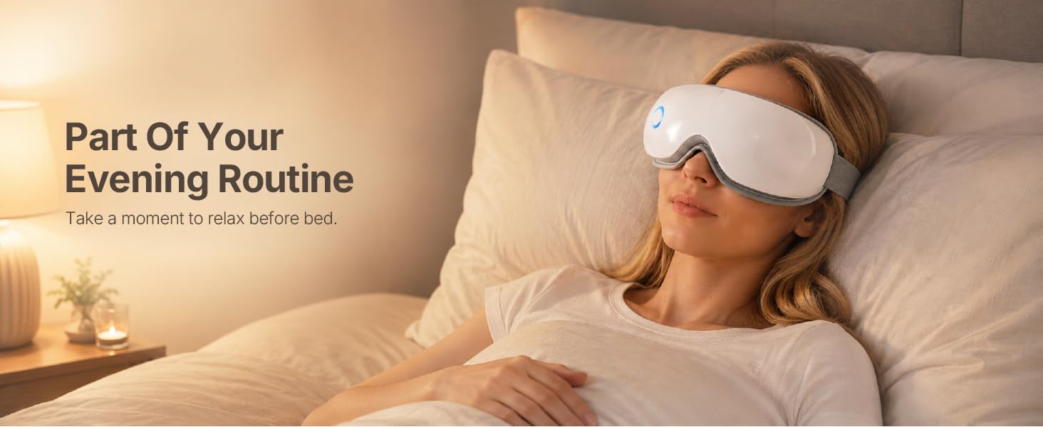 eye massager with heat for sleeping